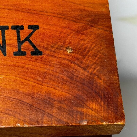 Vintage Log Cabin Bank (Solid Cedar Wood) - Picture 4 of 11